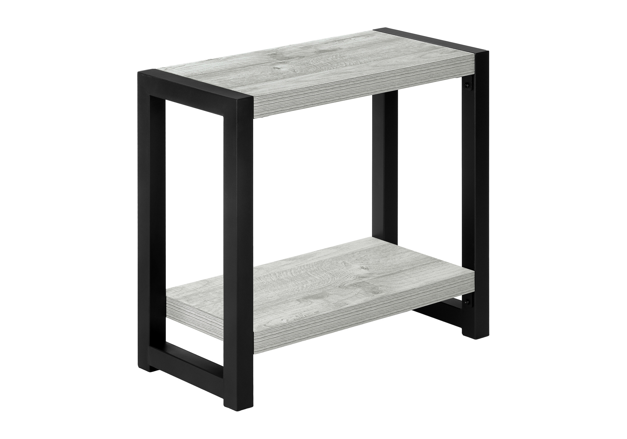 ACCENT TABLE - 22"H / GREY / BLACK METAL